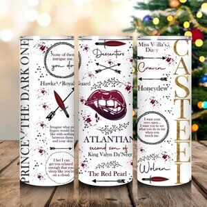 From Blood and Ash Tumbler Poppy & Casteel 20oz Fantasy Book Cup booktok